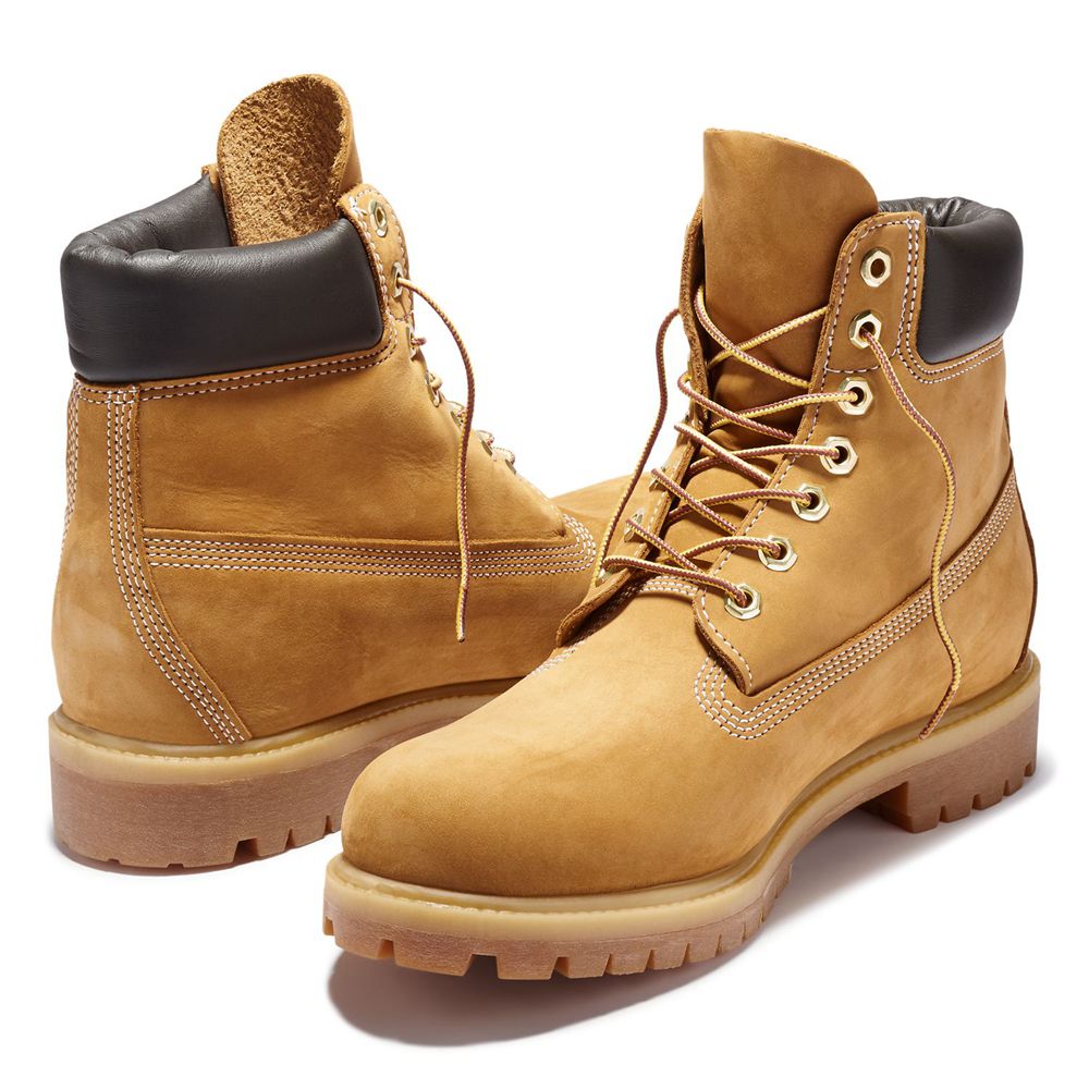 Timberland Μποτες Χιονιού Ανδρικα Καφε - 6-Inch Premium Waterproof - Greece 2896041-AI